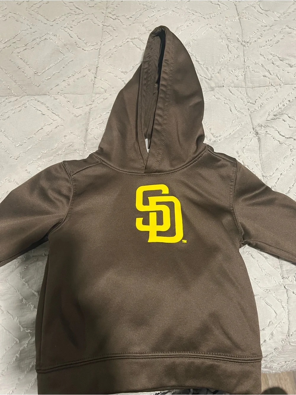 Genuine Merchandise Brown Kids Hoodie with Yellow SD Logo